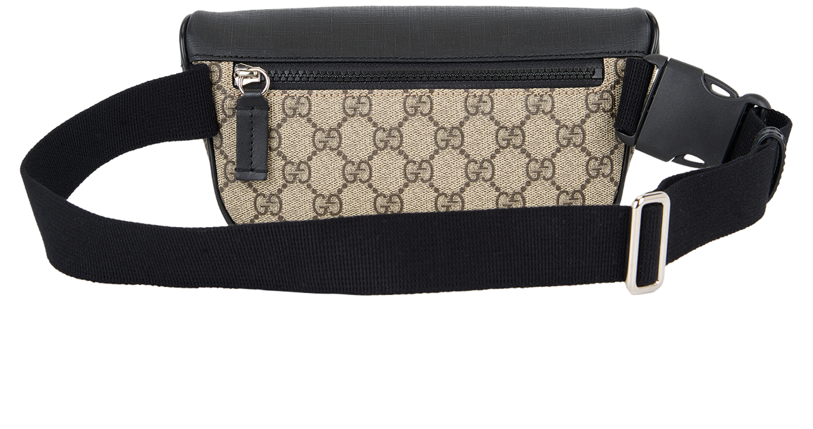 Belt Bag, &pound;395, Handbags, Beige/Black, Canvas, Back view